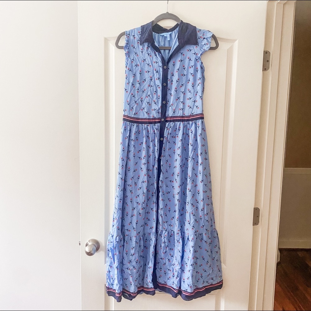 Draper James Collection Flutter Sleeve Silk Dress